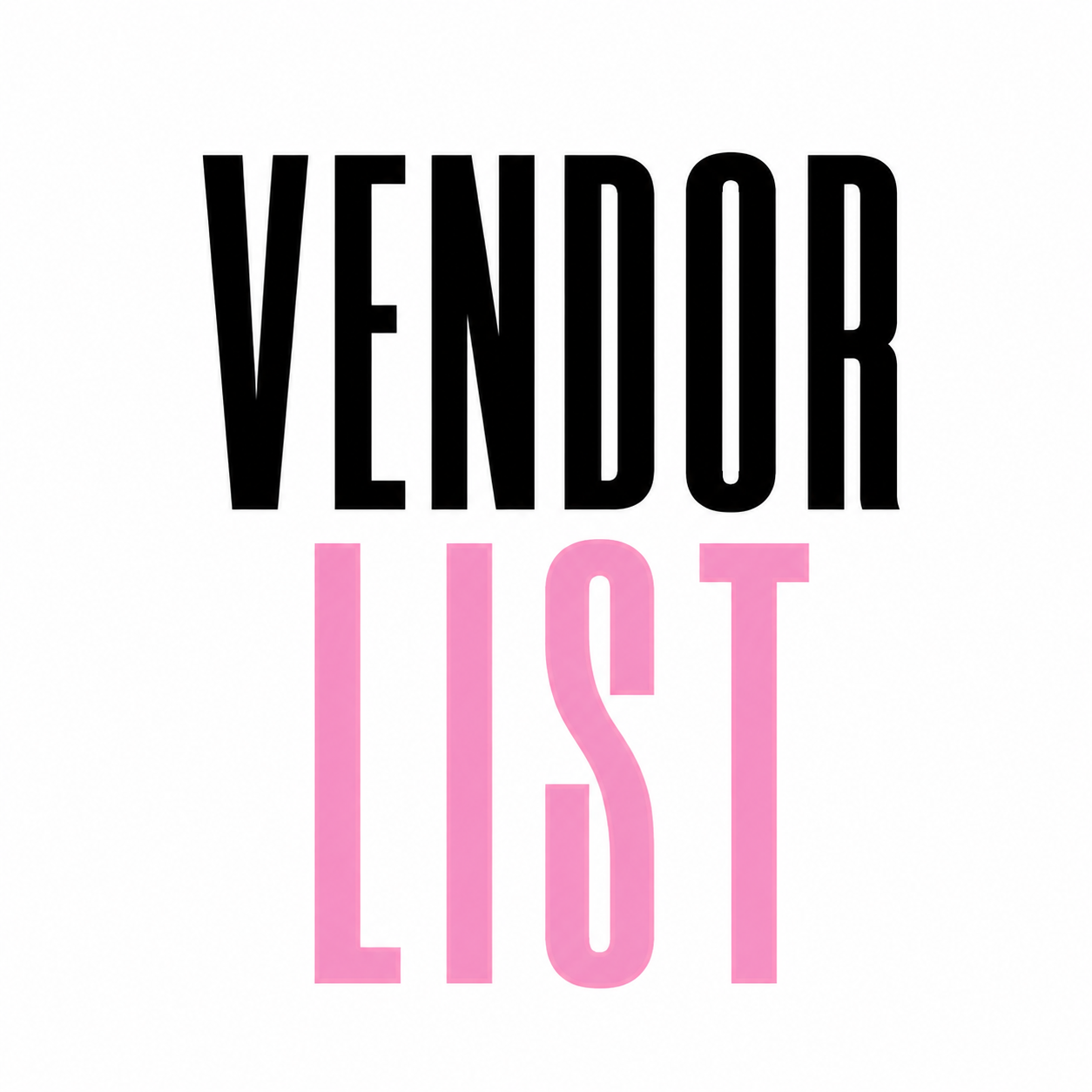 Vendor List